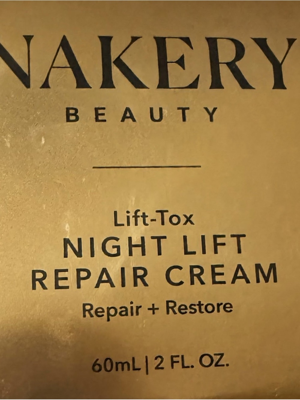 Nakery Beauty Lift-Tox Night Lift Repair Cream - Gold
